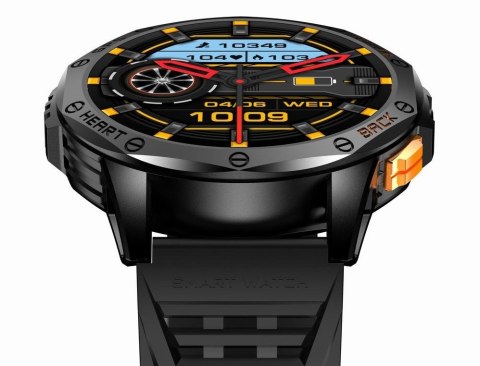 Gravity Smartwatch Męski GRAVITY GPS GT24-1 Czarny Pasek Silikonowy + Granatowy Pasek Silikonowy