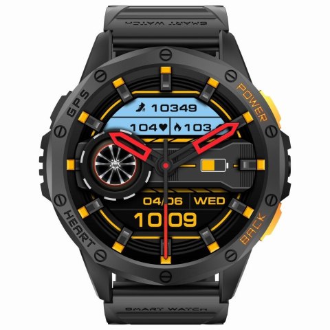 Gravity Smartwatch Męski GRAVITY GPS GT24-2 Czarny Pasek Silikonowy + Biały Pasek Silikonowy