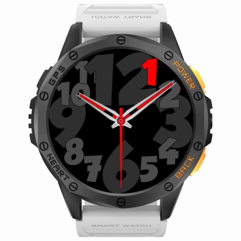 Gravity Smartwatch Męski GRAVITY GPS GT24-2 Czarny Pasek Silikonowy + Biały Pasek Silikonowy