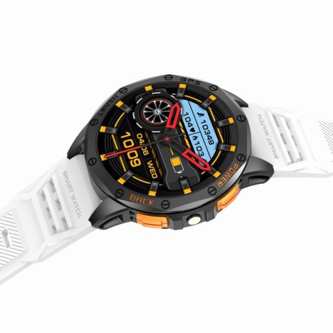 Gravity Smartwatch Męski GRAVITY GPS GT24-2 Czarny Pasek Silikonowy + Biały Pasek Silikonowy