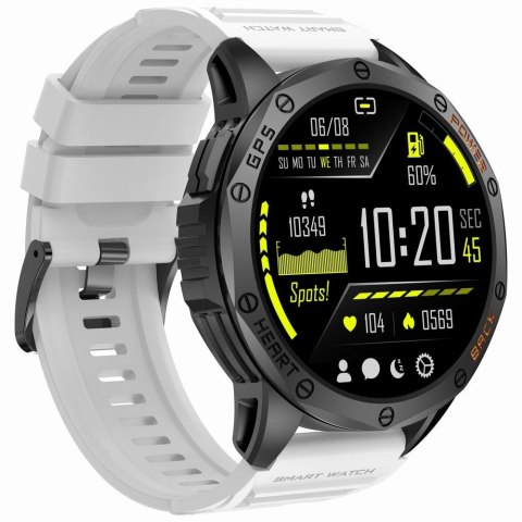 Gravity Smartwatch Męski GRAVITY GPS GT24-2 Czarny Pasek Silikonowy + Biały Pasek Silikonowy
