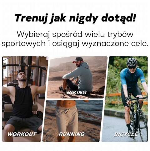 Gravity Smartwatch Męski GRAVITY GPS GT24-2 Czarny Pasek Silikonowy + Biały Pasek Silikonowy