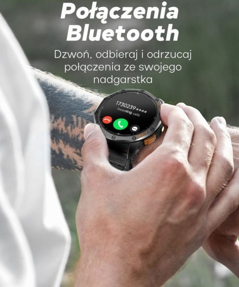 Gravity Smartwatch Męski GRAVITY GPS GT24-2 Czarny Pasek Silikonowy + Biały Pasek Silikonowy
