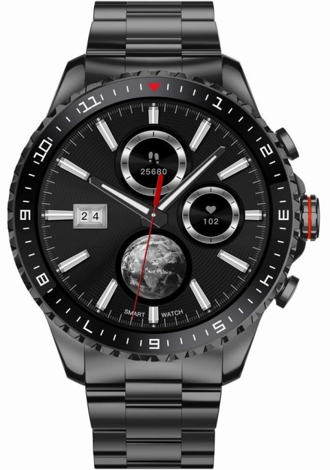 Gravity Smartwatch Męski GRAVITY GT16-2 Black / Czarna Bransoleta
