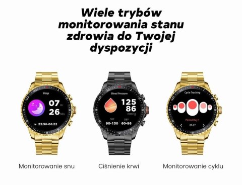 Gravity Smartwatch Męski GRAVITY GT16-2 Black / Czarna Bransoleta