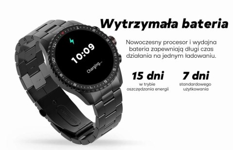 Gravity Smartwatch Męski GRAVITY GT16-2 Black / Czarna Bransoleta