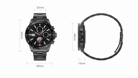 Gravity Smartwatch Męski GRAVITY GT16-2 Black / Czarna Bransoleta