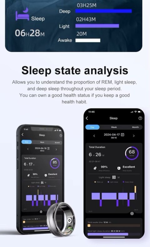 RUBICON Smart Ring RUBICON R6 Deep Grey SIZE-10(US) SMARUB324
