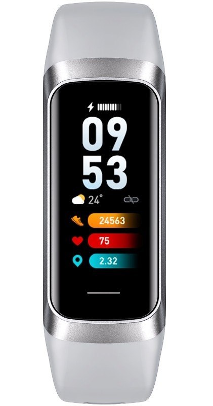 RUBICON Smartband Damski RUBICON RNCF05 Silver/Grey SMARUB213