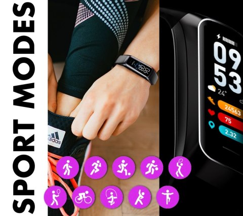 RUBICON Smartband Damski RUBICON RNCF05 Silver/Grey SMARUB213