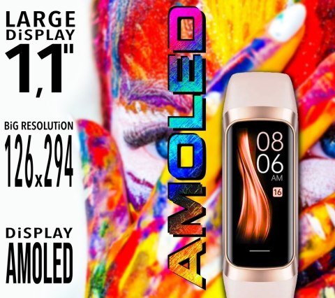 RUBICON Smartband Damski RUBICON RNCF05 Silver/Grey SMARUB213