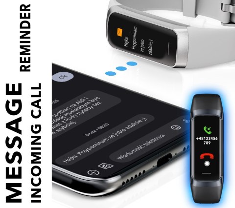 RUBICON Smartband Damski RUBICON RNCF05 Silver/Grey SMARUB213