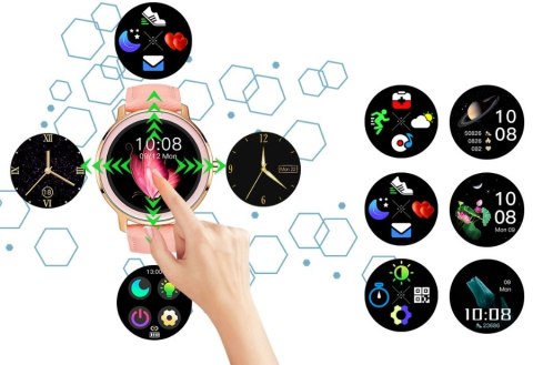 RUBICON Smartwatch Damski RUBICON RNBE66 Black SMARUB124