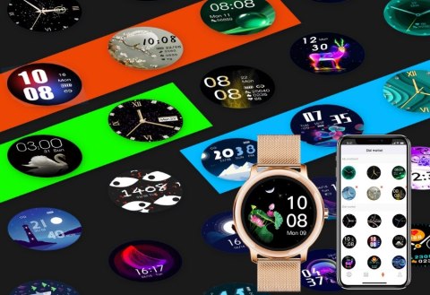 RUBICON Smartwatch Damski RUBICON RNBE66 Black SMARUB124