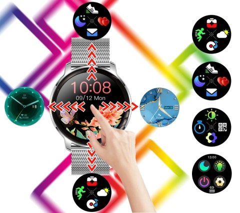 RUBICON Smartwatch Damski RUBICON RNBE66 Silver SMARUB123