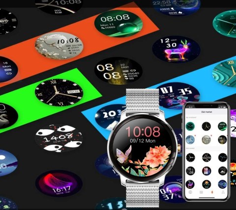 RUBICON Smartwatch Damski RUBICON RNBE66 Silver SMARUB123