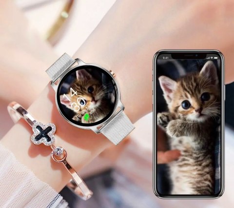 RUBICON Smartwatch Damski RUBICON RNBE66 Silver SMARUB123