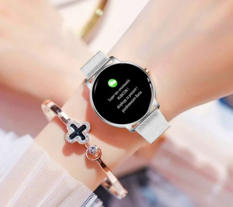 RUBICON Smartwatch Damski RUBICON RNBE66 Silver SMARUB123