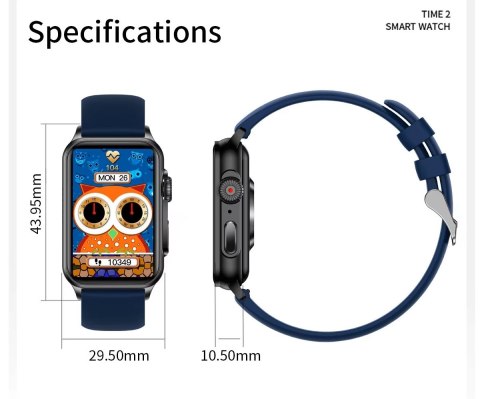 RUBICON Smartwatch Damski RUBICON RNCF06 Black/Dark Blue SMARUB220