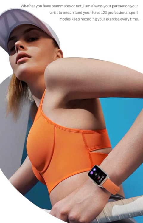 RUBICON Smartwatch Damski RUBICON RNCF06 Tytan/Orange SMARUB221