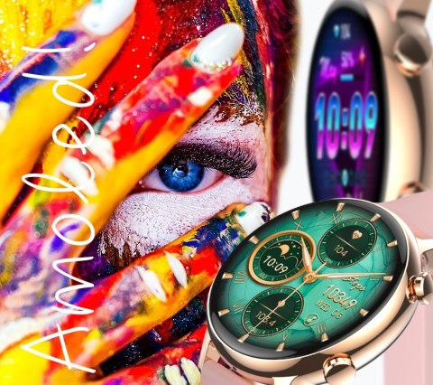 RUBICON Smartwatch Damski RUBICON RNCF09 Rose Gold/Pink SMARUB234