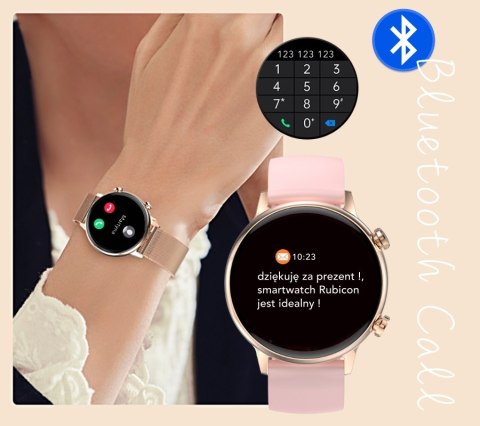 RUBICON Smartwatch Damski RUBICON RNCF09 Rose Gold/Pink SMARUB234