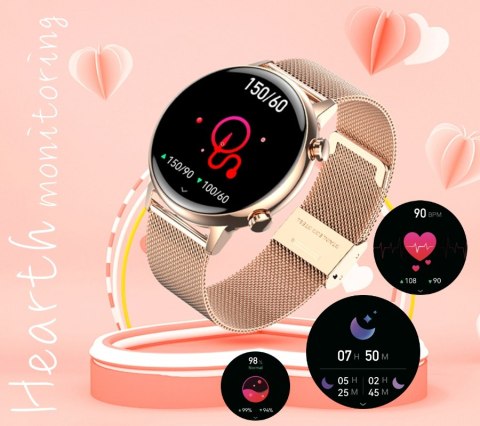 RUBICON Smartwatch Damski RUBICON RNCF09 Rose Gold/Pink SMARUB234