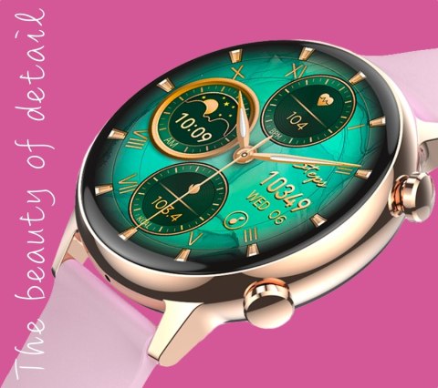 RUBICON Smartwatch Damski RUBICON RNCF09 Rose Gold/Pink SMARUB234