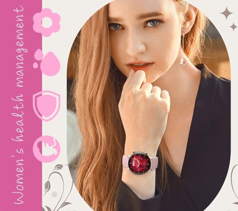 RUBICON Smartwatch Damski RUBICON RNCF09 Rose Gold/Pink SMARUB234