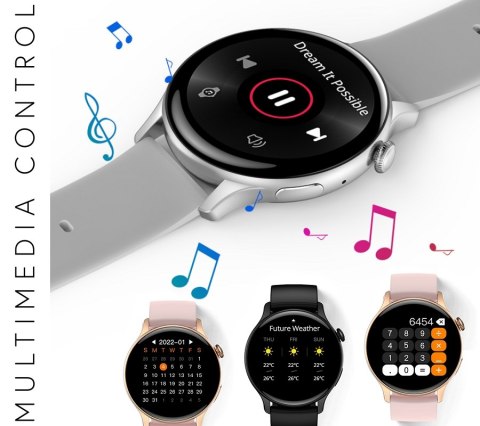 RUBICON Smartwatch Damski RUBICON RNCF10 Silver/Grey SMARUB238