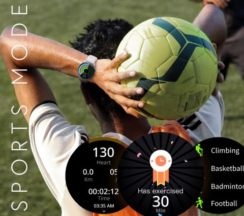 RUBICON Smartwatch Damski RUBICON RNCF10 Silver/Grey SMARUB238