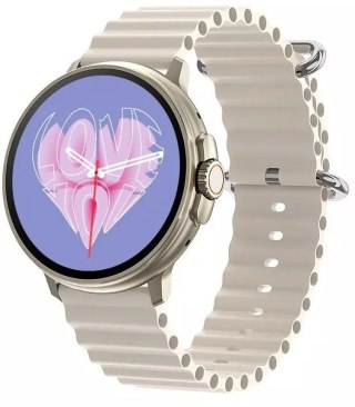 RUBICON Smartwatch Damski RUBICON RNCF15 Tytan/Light Latte SMARUB260