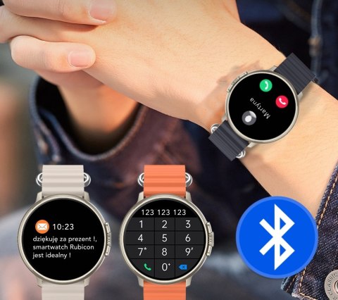 RUBICON Smartwatch Damski RUBICON RNCF15 Tytan/Light Latte SMARUB260