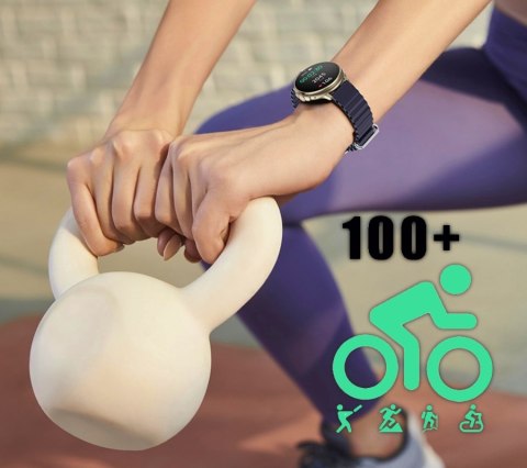 RUBICON Smartwatch Damski RUBICON RNCF15 Tytan/Light Latte SMARUB260