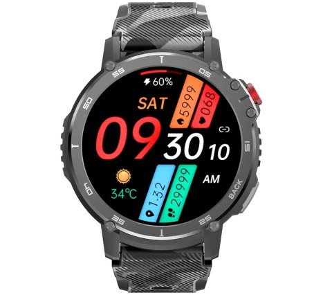 RUBICON Smartwatch Męski RUBICON RNCF08 Black/Moro SMARUB232