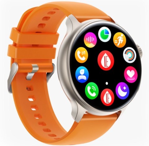 RUBICON Smartwatch Męski RUBICON RNCF12 Tytan/Orange SMARUB245