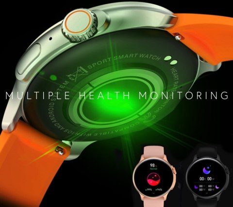 RUBICON Smartwatch Męski RUBICON RNCF12 Tytan/Orange SMARUB245