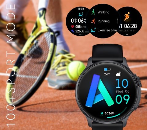 RUBICON Smartwatch Męski RUBICON RNCF12 Tytan/Orange SMARUB245