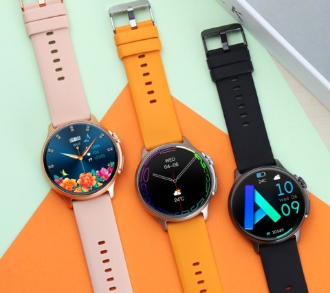 RUBICON Smartwatch Męski RUBICON RNCF12 Tytan/Orange SMARUB245