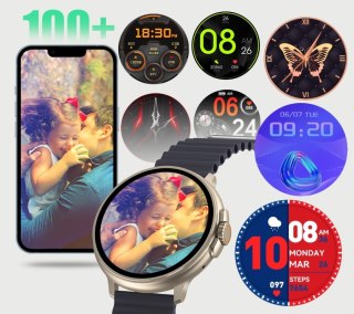 RUBICON Smartwatch RUBICON RNCF15 Tytan/Black SMARUB259