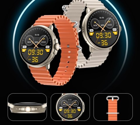 RUBICON Smartwatch RUBICON RNCF15 Tytan/Black SMARUB259