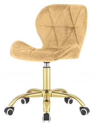 Lugano Krzesło obrotowe VASTO OFFICE VELVET SUNNY GOLD