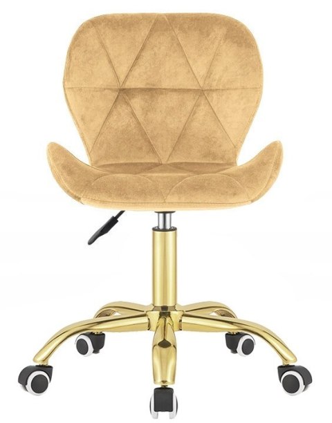 Lugano Krzesło obrotowe VASTO OFFICE VELVET SUNNY GOLD