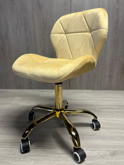 Lugano Krzesło obrotowe VASTO OFFICE VELVET SUNNY GOLD