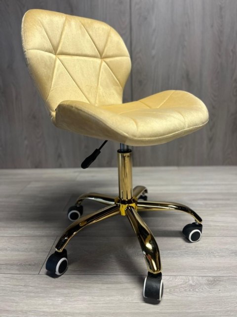 Lugano Krzesło obrotowe VASTO OFFICE VELVET SUNNY GOLD