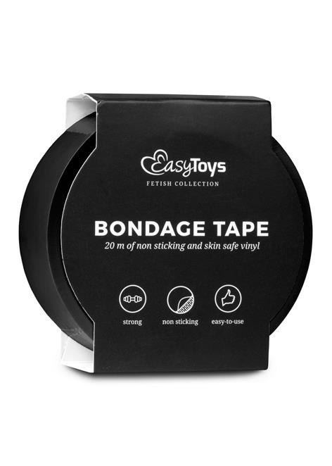 Taśma bondage EasyToys czarna 20m