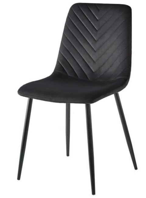 Lugano Krzesło tapicerowane TRIO VELVET BLACK