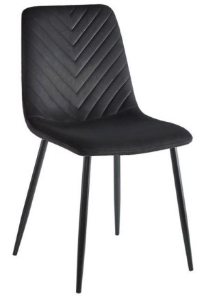 Lugano Krzesło tapicerowane TRIO VELVET BLACK