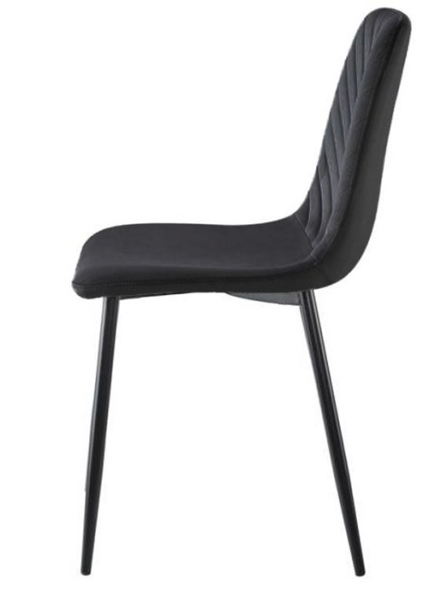 Lugano Krzesło tapicerowane TRIO VELVET BLACK