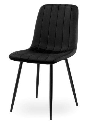 Lugano Krzesło tapicerowane AURORA VELVET BLACK